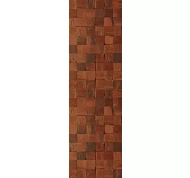Adesivo per porta pannelli in legno naturale - TenStickers
