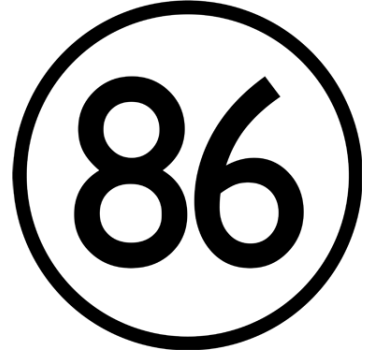 Numeri adesivi ottantasei - TenStickers