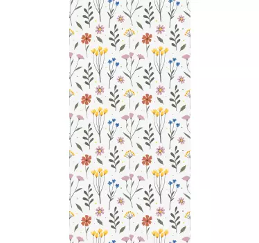 Adesivo per frigo motivo botanico bianco - TenStickers