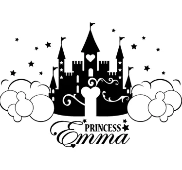Wall sticker castello principessa - TenStickers