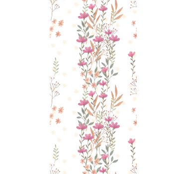 Adesivo per frigo disegno floreale bianco - TenStickers