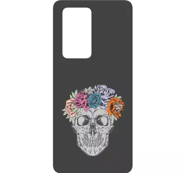 Adesivo Huawei motivo floreale del teschio - TenStickers