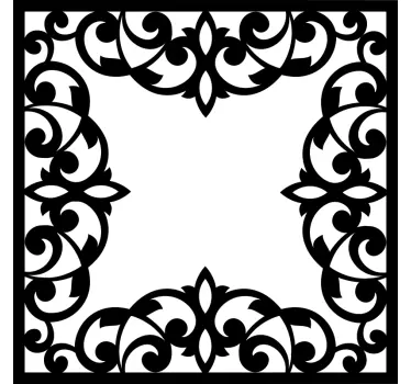 Sticker cornice antica fiori - TenStickers