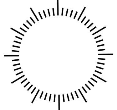 Sticker decorativo linee orologio - TenStickers