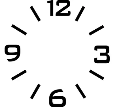 Sticker decorativo orologio semplice - TenStickers
