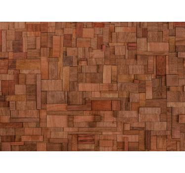 Adesivo per mobile Mattoni rustici in legno irregolare - TenStickers