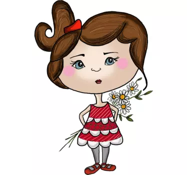 Adesivo per bambini figura femminile adorabile - TenStickers
