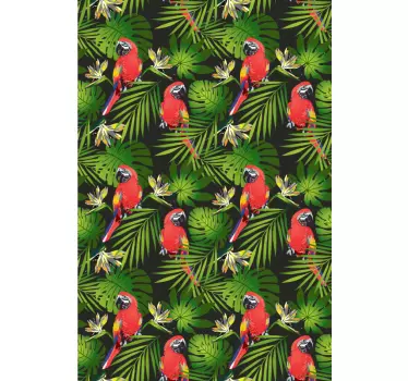Adesivo per frigo pappagalli tropicali vibranti - TenStickers