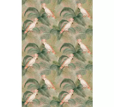 Adesivo per frigo motivo pappagallo tropicale - TenStickers