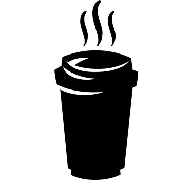 Adesivo lavagna illustrazione della tazza di caffè - TenStickers