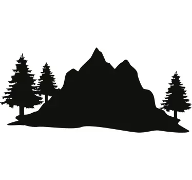Adesivo lavagna scena selvaggia di montagna - TenStickers