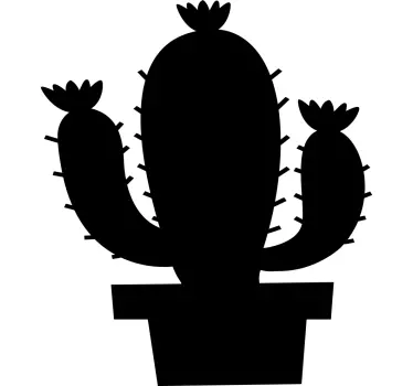 Adesivo lavagna affascinante sagoma di cactus - TenStickers