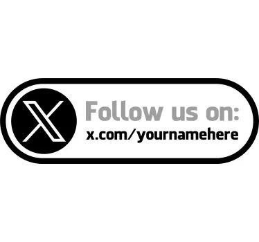 Adesivo follow us on twitter - TenStickers