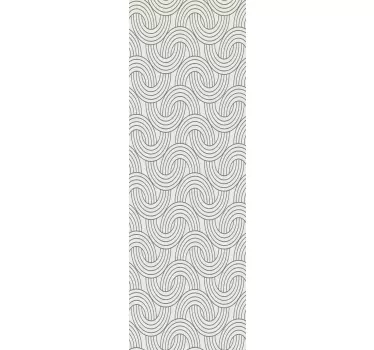 Adesivo per frigo motivo linee curve - TenStickers