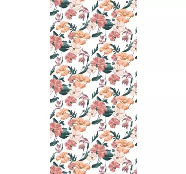 Adesivo per frigo copertura floreale - TenStickers