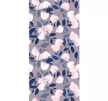 Adesivo per frigo motivo floreale ghiacciato - TenStickers