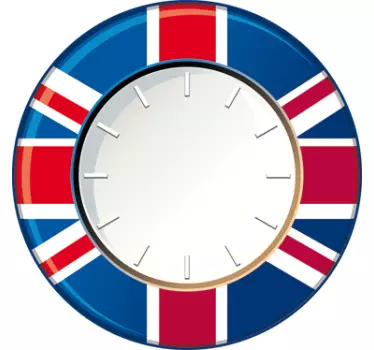 Sticker orologio muro Gran Bretagna - TenStickers