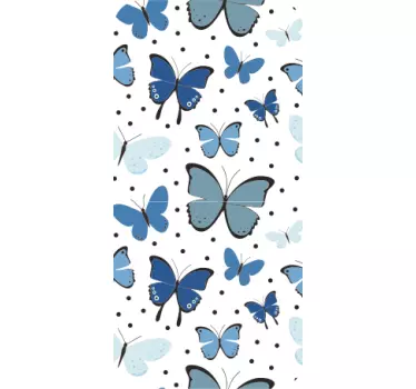 Adesivo Huawei motivi a farfalla blu - TenStickers