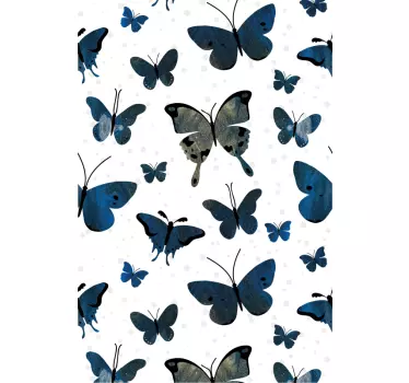 Adesivo per frigo con motivo farfalle - TenStickers