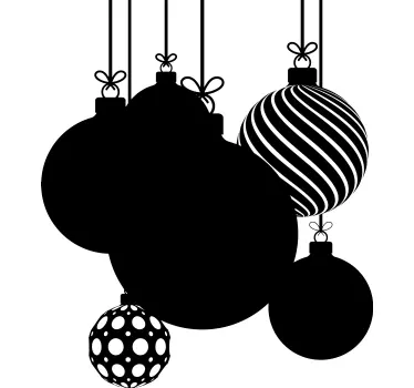 Adesivo lavagna decorazioni di natale sospese - TenStickers
