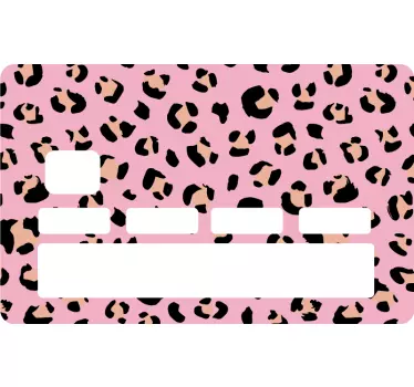 Adesivo carta di credito motivo leopardato rosa - TenStickers