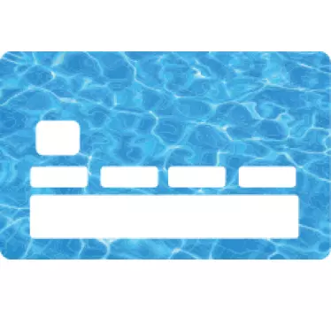 Adesivo carta di credito motivo acqua blu - TenStickers