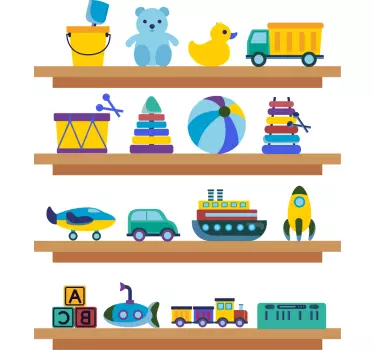 Adesivo cameretta neonato decorazione mensola giocattoli - TenStickers