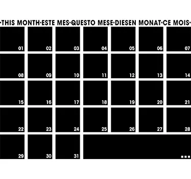 Lavagna adesiva mese lingue - TenStickers