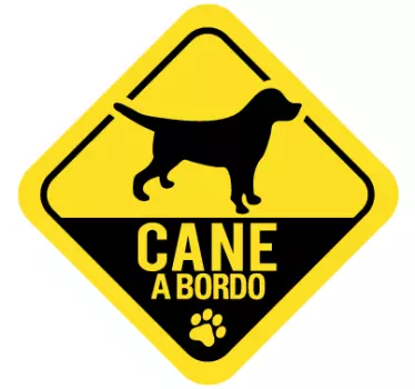 Adesivo decorativo cane a bordo - TenStickers