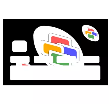 Adesivo carta di credito design colorato - TenStickers