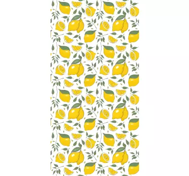 Adesivo per frigo design a motivi di limone - TenStickers