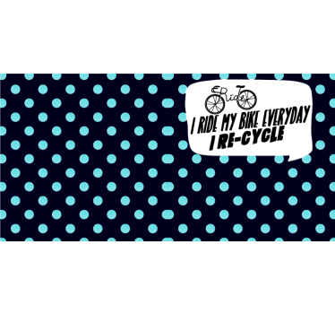 Adesivo per bici vado in bici ogni giorno - TenStickers