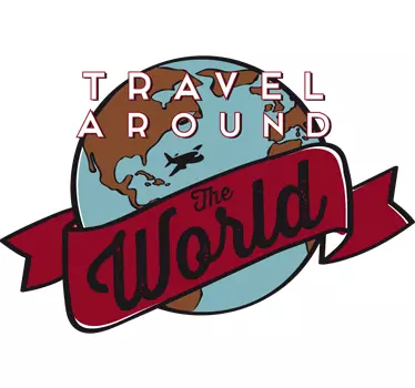 Sticker travel around the world - TenStickers