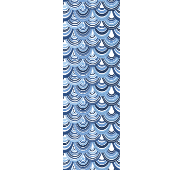 Adesivo per frigo modelli di onde curve - TenStickers