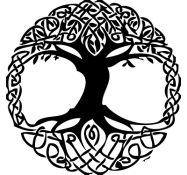 Adesivo murale albero Celtico - TenStickers