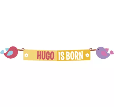 Adesivo personalizzato nascita uccellini - TenStickers