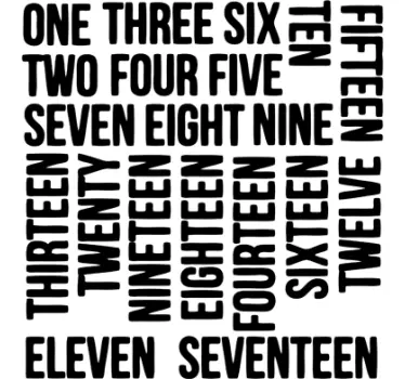 Numeri adesivi scale inglese - TenStickers