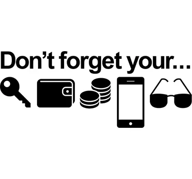Wall sticker Don't Forget Your - TenStickers