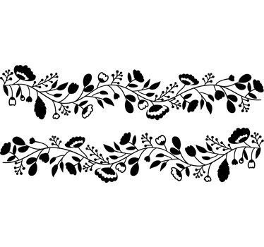 Adesivo specchio dettaglio fiori - TenStickers