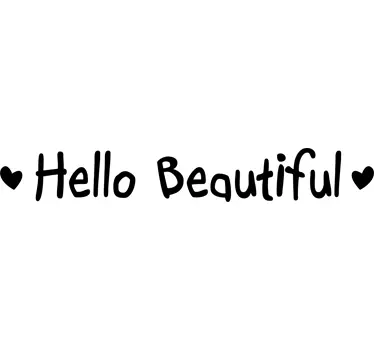 Adesivo specchio hello beautiful - TenStickers