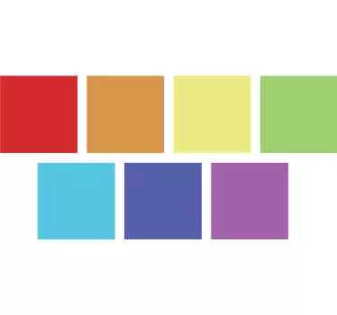 Adesivo murale quadretti arcobaleno - TenStickers