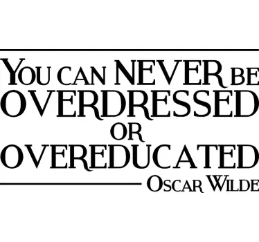 Adesivo scritta overdressed - TenStickers