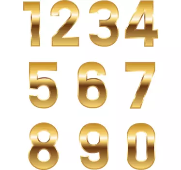 Numeri adesivi moto dorati - TenStickers