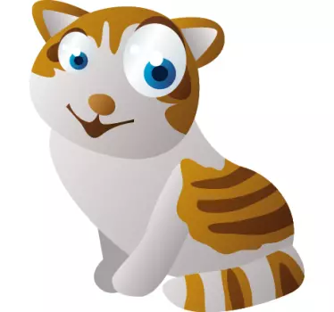 Adesivo cameretta gatto ammiccante - TenStickers