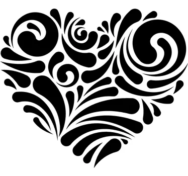 Wall Sticker cuore tribale - TenStickers