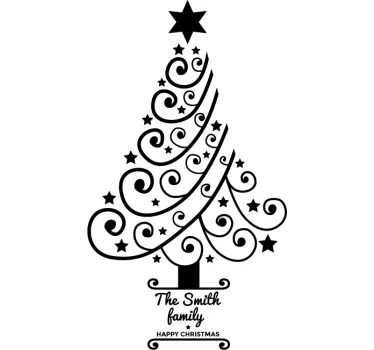 Adesivo murale albero di Natale - TenStickers