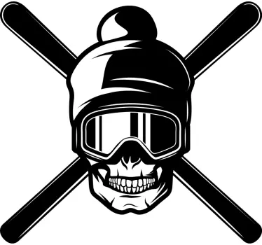 Adesivo calavera pirata sci - TenStickers