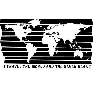 Adesivo murale mappamondo Viaggiare sulla mappa del mondo - TenStickers