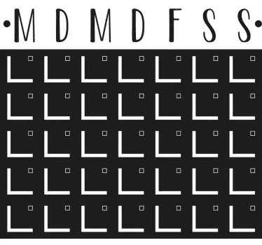 Adesivo con lavagna planner settimanale - TenStickers