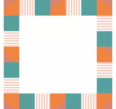 Adesivi animali per bambini cornice geometrica colorata - TenStickers